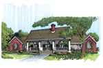 Southern House Plan Front of Home - Donaldson Point Southern Home 072D-0956 - Search House Plans and More