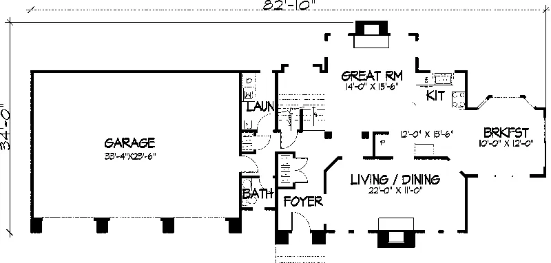 Santa Fe House Plan First Floor - Fond du Lac European Home 072D-0983 - Search House Plans and More