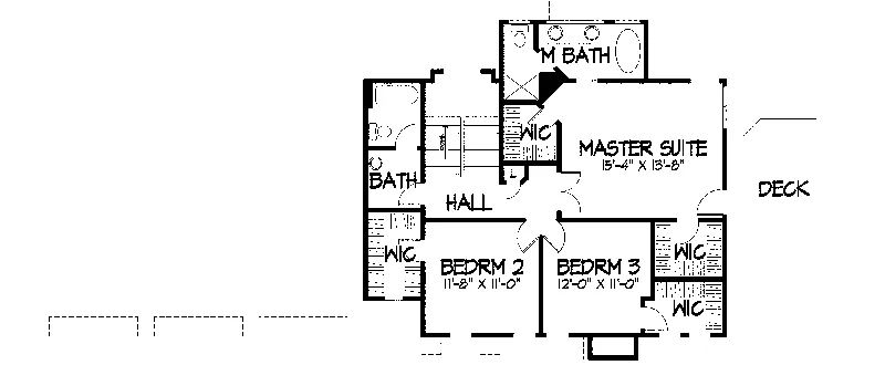 Santa Fe House Plan Second Floor - Fond du Lac European Home 072D-0983 - Search House Plans and More