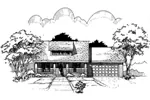 Southern House Plan Front of Home - Edana Bungalow Home 072D-0988 - Search House Plans and More