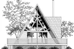 A-Frame House Plan Front of Home - Hazelcreek A-Frame Style Home 072D-0996 - Search House Plans and More