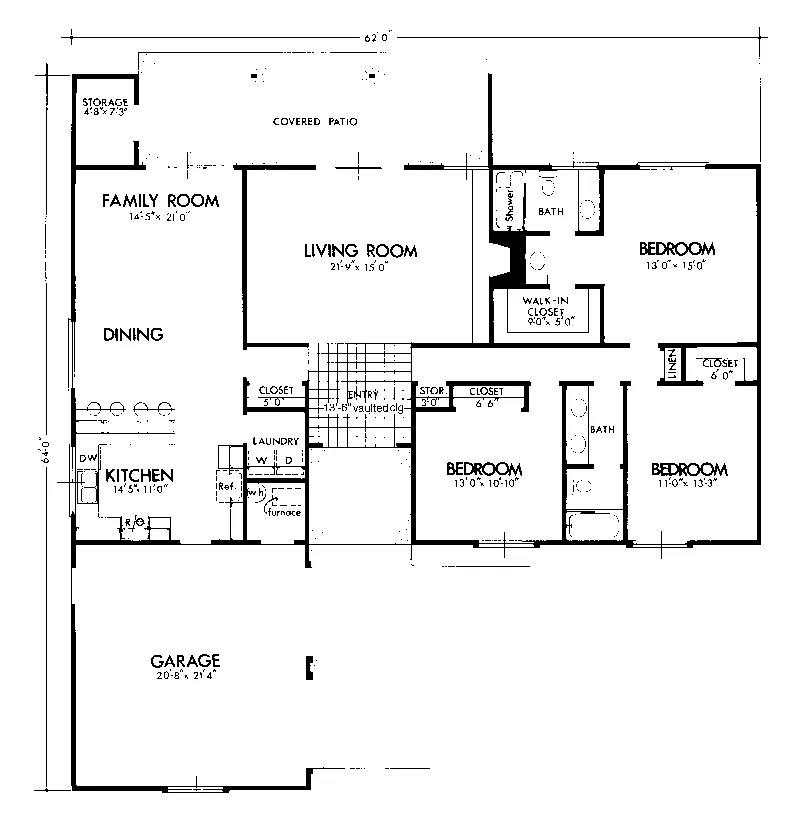 Florida House Plan First Floor - Sedwick Southwestern Ranch Home 072D-1016 - Shop House Plans and More