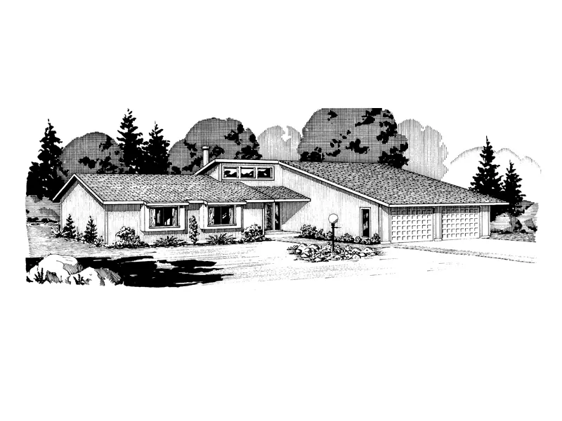 Southern House Plan Front of Home - Holyoke Hill Modern Home 072D-1018 - Search House Plans and More