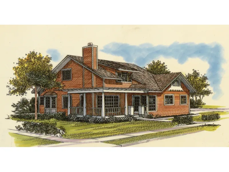 Country House Plan Front of Home - Camellia Farm Country Home 072D-1024 - Search House Plans and More