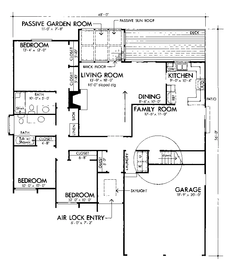 Southern House Plan First Floor - Heather Bay Rustic Mountain Home 072D-1032 - Search House Plans and More