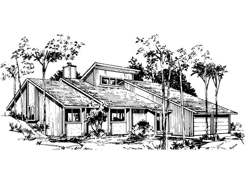 Southern House Plan Front of Home - Heather Bay Rustic Mountain Home 072D-1032 - Search House Plans and More