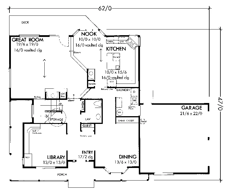 Colonial House Plan First Floor - Deerfield Farm Country Home 072D-1034 - Search House Plans and More