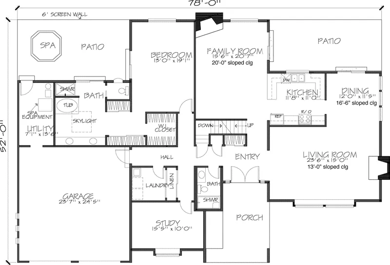 Southern House Plan First Floor - Andre Manor Luxury Home 072D-1043 - Search House Plans and More