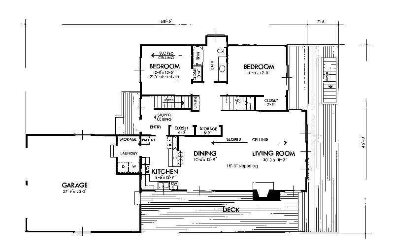 Southern House Plan First Floor - Kandace Contemporary Home 072D-1085 - Search House Plans and More