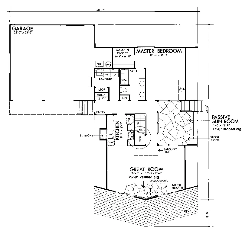 A-Frame House Plan First Floor - Grants Cabin A-Frame Home 072D-1095 - Search House Plans and More