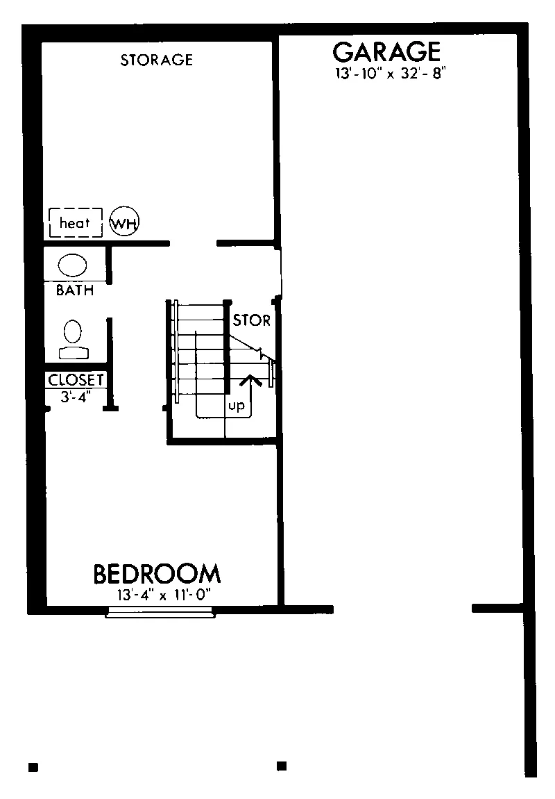 Vacation House Plan Lower Level Floor - Melrose Point A-Frame Home 072D-1097 - Shop House Plans and More