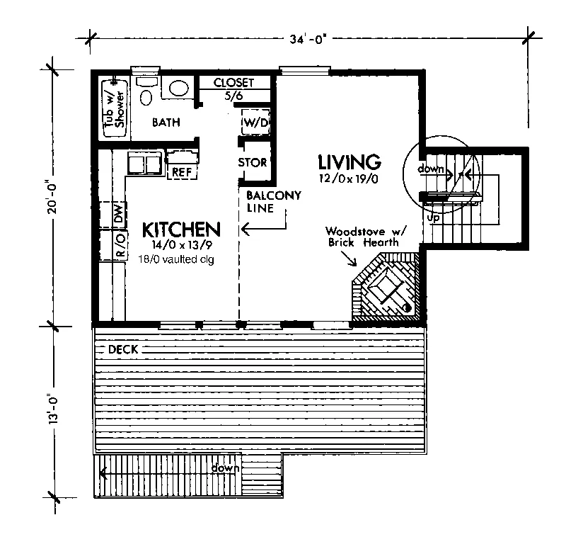 Southern House Plan First Floor - Marianne Mountain Home 072D-1101 - Shop House Plans and More