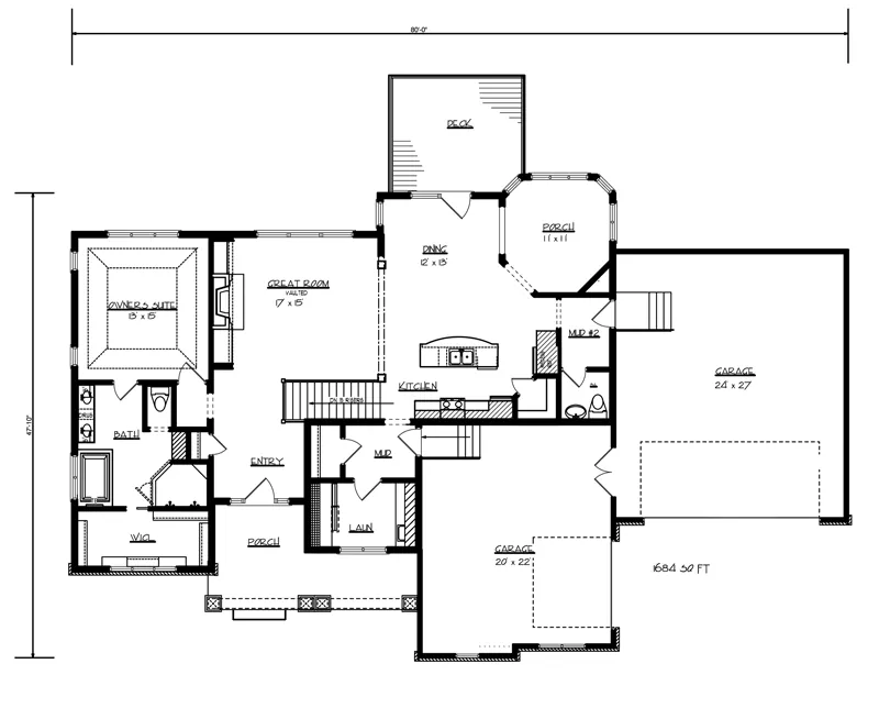 Traditional House Plan First Floor - Castro Creek Luxury Home 072D-1116 - Search House Plans and More