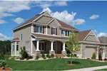 Arts & Crafts House Plan Front of Home - Sante Park Craftsman Home 072D-1118 - Shop House Plans and More