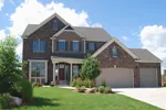 Craftsman House Plan Front of Home - Gifford Grove Traditional Home 072D-1130 - Search House Plans and More