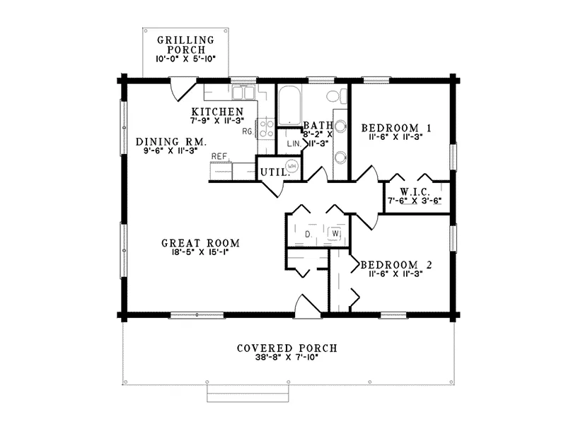 Vacation Home Plan First Floor 073D-0016