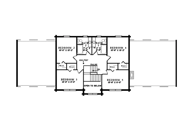 Cabin & Cottage House Plan Second Floor - Glacier Bay Rustic Log Home 073D-0018 - Search House Plans and More