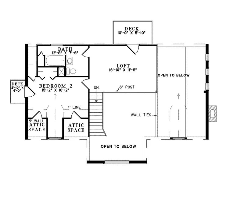 Traditional House Plan Second Floor - Alpinecrest Mountain Log Home 073D-0039 - Search House Plans and More