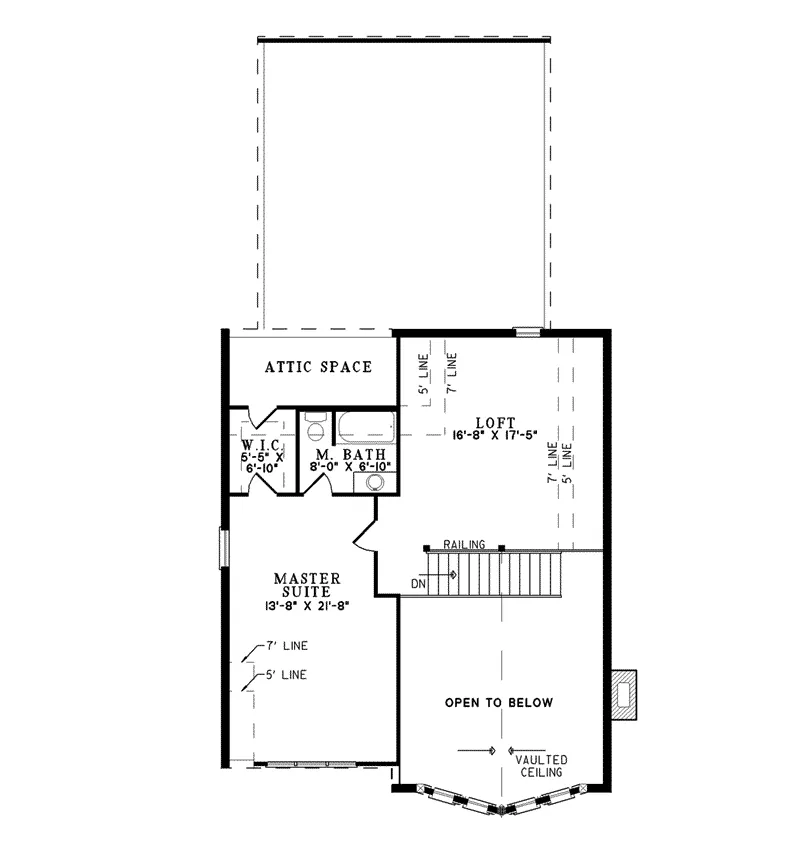 Log House Plan Second Floor - Sparwood Contemporary Home 073D-0049 - Shop House Plans and More