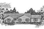 Traditional House Plan Front of Home - Dalton Creek Ranch Home 076D-0100 - Search House Plans and More