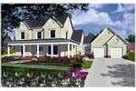 Modern House Plan Front of Home - Blackberry Creek Country Home 076D-0105 - Search House Plans and More