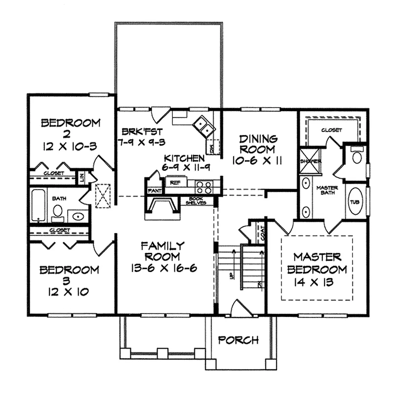 Traditional House Plan Second Floor - Delaney Place Country Home 076D-0121 - Search House Plans and More
