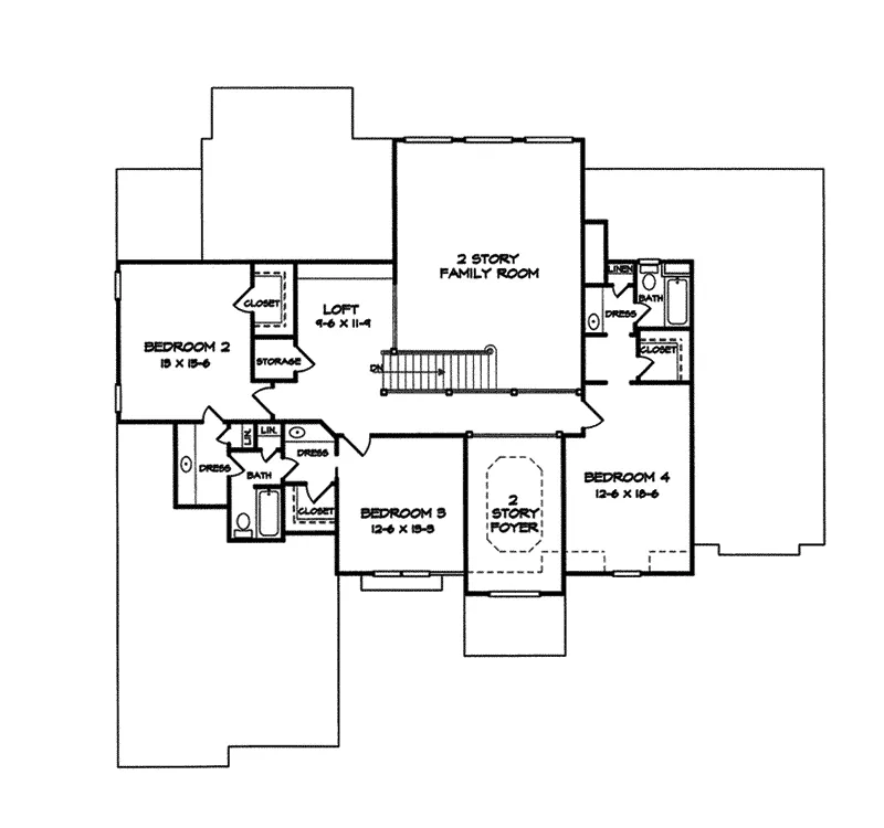 Luxury House Plan Second Floor - River Pines Luxury Home 076D-0173 - Shop House Plans and More