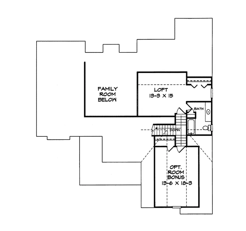 Ranch House Plan Second Floor - Eden Place Country Home 076D-0199 - Search House Plans and More