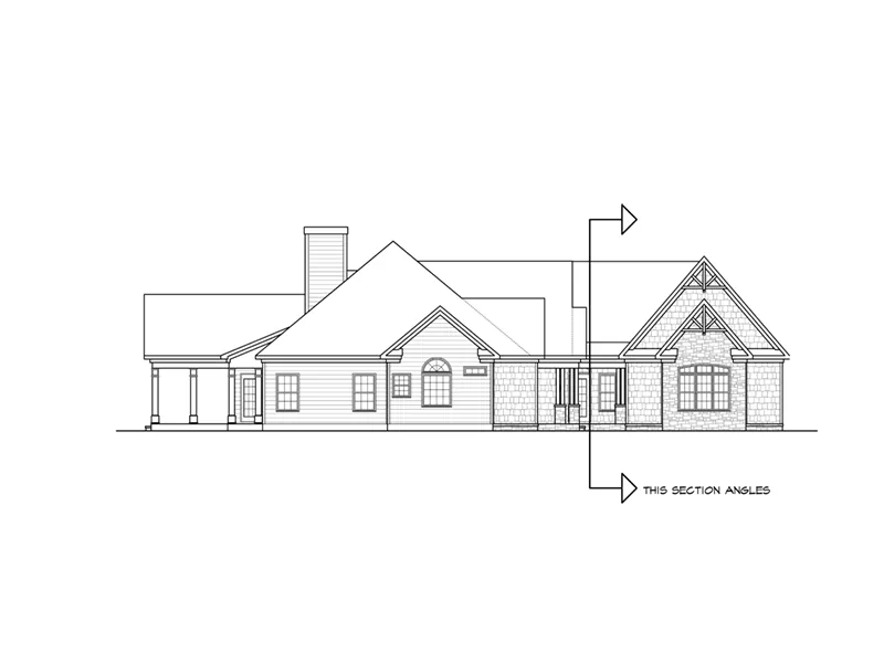 Country House Plan Right Elevation - Brechin Park Craftsman Home 076D-0209 - Search House Plans and More