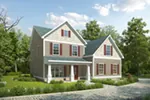 Craftsman House Plan Front of Home - Cottage Green Craftsman Home 076D-0228 - Search House Plans and More