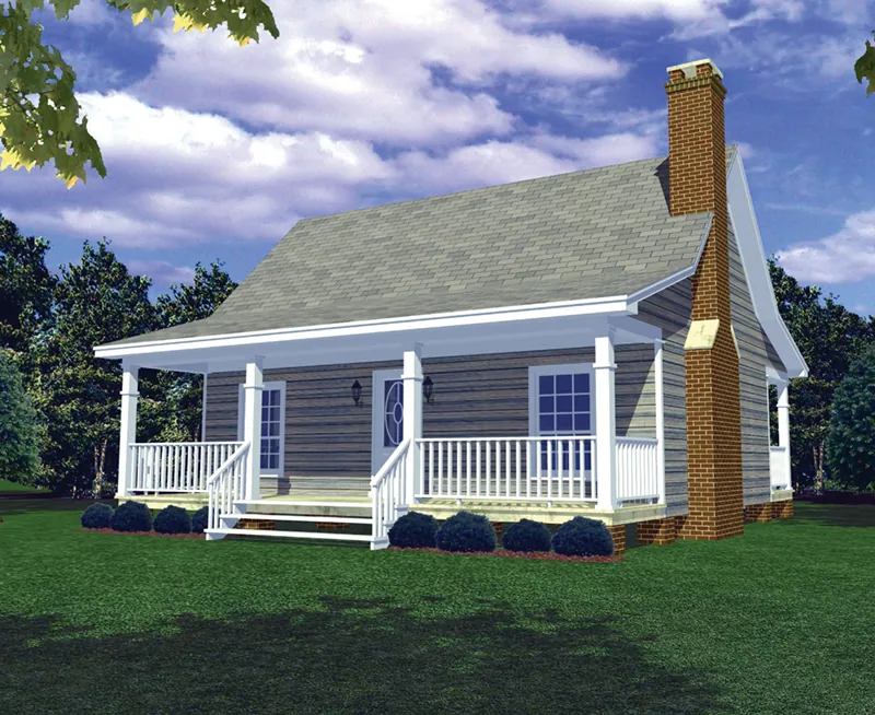 Cabin & Cottage House Plan Front Photo 01 - Stonefeld Country Home 077D-0009 - Shop House Plans and More
