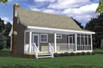 Cabin & Cottage House Plan Rear Photo 02 - Stonefeld Country Home 077D-0009 - Shop House Plans and More
