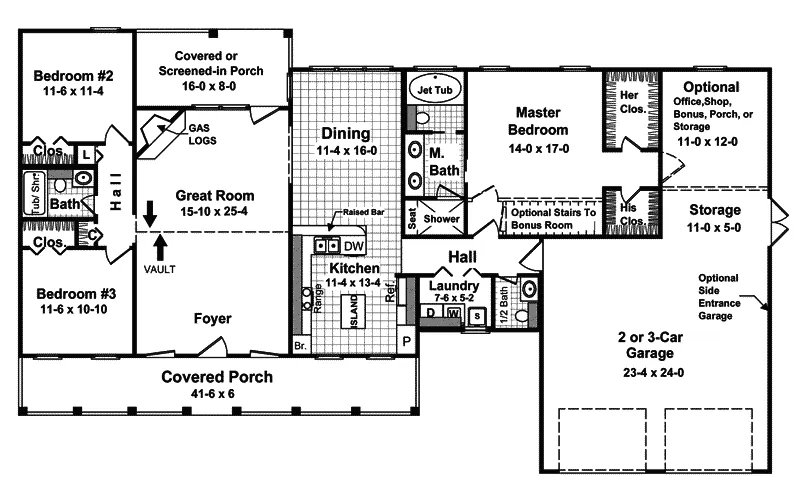 Traditional House Plan First Floor - Ladue Acres Country Home 077D-0049 - Shop House Plans and More
