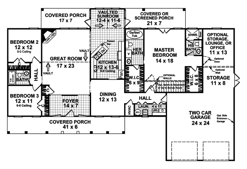 Traditional House Plan First Floor - Sadie Marie Country Home 077D-0062 - Shop House Plans and More