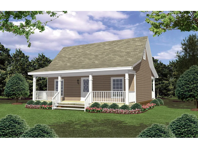 Ranch House Plan Front Photo 01 - Edgelake Cabin Cottage Home 077D-0086 - Search House Plans and More