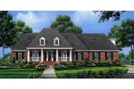 Brick Ranch Equipped With Twin Dormers And Covered Porch