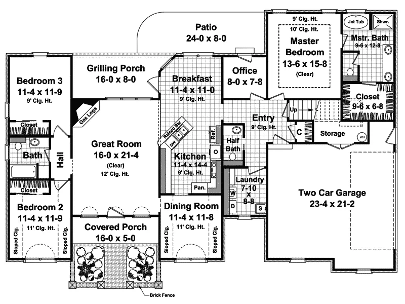 Sunbelt House Plan First Floor - Klostermann Sunbelt Home 077D-0127 - Search House Plans and More