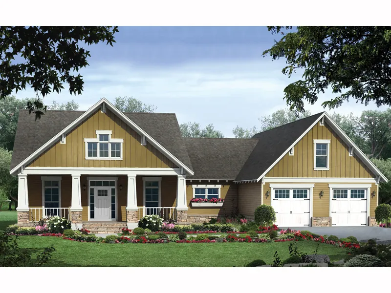 Ranch House Plan Front Image - Oakmont Hill Craftsman Home 077D-0164 - Shop House Plans and More