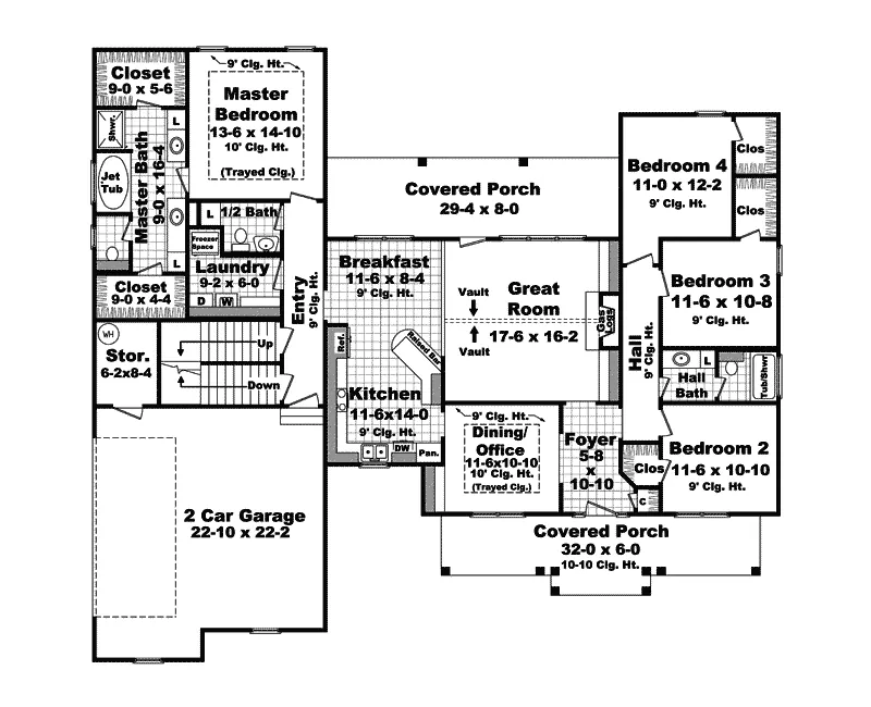 European House Plan First Floor - Lemp Manor Traditional Home 077D-0182 - Shop House Plans and More