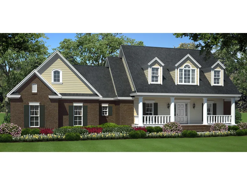 Stylish Country Ranch Introduces Triple Dormers Above Front Porch