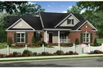 Farmhouse Plan Front of Home - Davita Traditional Home 077D-0203 - Search House Plans and More