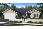 Traditional House Plan Front of Home - Duncan Farm Country Home 077D-0208 - Search House Plans and More