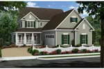 Country House Plan Front of Home - Woodley Ridge Country Farmhouse 077D-0210 - Shop House Plans and More