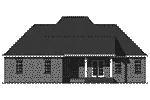 European House Plan Rear Elevation - Gracey Acadian Home 077D-0243 - Search House Plans and More