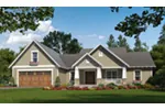 Craftsman House Plan Front of Home - Grove Country Craftsman Home 077D-0245 - Search House Plans and More