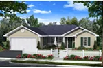 Ranch House Plan Front of House 077D-0246