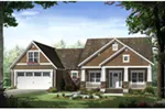 Ranch House Plan Front of House 077D-0248