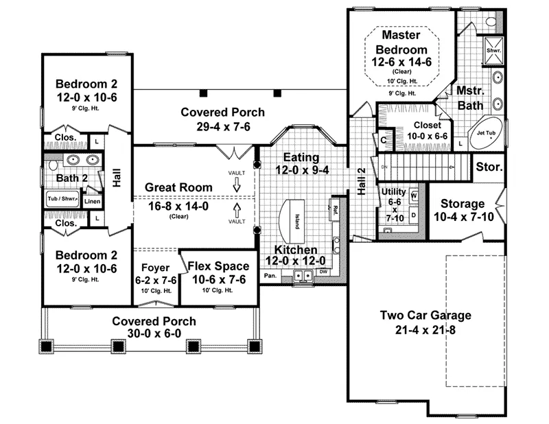 Cape Cod & New England House Plan First Floor - Meadowood Lane Cottage Home 077D-0253 - Shop House Plans and More