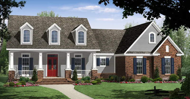 Cape Cod & New England House Plan Front of Home - Meadowood Lane Cottage Home 077D-0253 - Shop House Plans and More