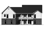 Cape Cod & New England House Plan Rear Elevation - Meadowood Lane Cottage Home 077D-0253 - Shop House Plans and More